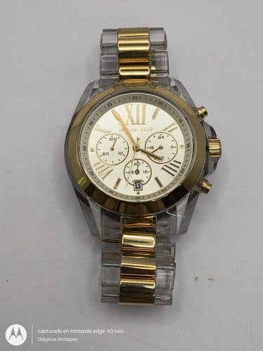 Reloj Michael Kors Bradshaw 6319 Dorado Para Reparar Orig Transparente Con Dorado Dorado